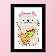 Load image into Gallery viewer, Lucky Cat 11CT Stamped Cross Stitch Kit 25x20cm(canvas)
