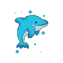 Load image into Gallery viewer, Baby Dolphin 11CT Stamped Cross Stitch Kit 25x20cm(canvas)
