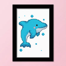 Load image into Gallery viewer, Baby Dolphin 11CT Stamped Cross Stitch Kit 25x20cm(canvas)
