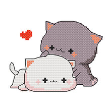 Load image into Gallery viewer, Couple Cat 11CT Stamped Cross Stitch Kit 25x20cm(canvas)
