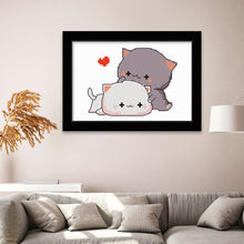 Load image into Gallery viewer, Couple Cat 11CT Stamped Cross Stitch Kit 25x20cm(canvas)
