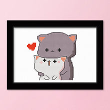 Load image into Gallery viewer, Couple Cat 11CT Stamped Cross Stitch Kit 25x20cm(canvas)
