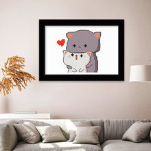 Load image into Gallery viewer, Couple Cat 11CT Stamped Cross Stitch Kit 25x20cm(canvas)
