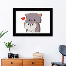 Load image into Gallery viewer, Couple Cat 11CT Stamped Cross Stitch Kit 25x20cm(canvas)
