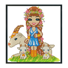 Load image into Gallery viewer, Capricornus 14CT Stamped Cross Stitch Kit 22x26cm(canvas)
