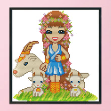 Load image into Gallery viewer, Capricornus 14CT Stamped Cross Stitch Kit 22x26cm(canvas)
