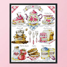 Load image into Gallery viewer, Tea Time 14CT Stamped Cross Stitch Kit 36x44cm(canvas)
