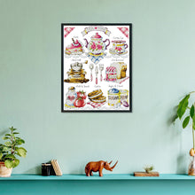 Load image into Gallery viewer, Tea Time 14CT Stamped Cross Stitch Kit 36x44cm(canvas)
