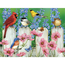 Load image into Gallery viewer, Flower Birds 40x30cm(Canvas) full round drill diamond painting
