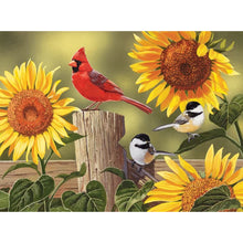 Load image into Gallery viewer, Sunflower Birds 40x30cm(Canvas) full round drill diamond painting
