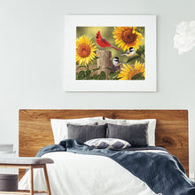 Load image into Gallery viewer, Sunflower Birds 40x30cm(Canvas) full round drill diamond painting
