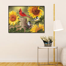 Load image into Gallery viewer, Sunflower Birds 40x30cm(Canvas) full round drill diamond painting
