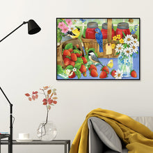 Load image into Gallery viewer, Berries Birds 40x30cm(Canvas) full round drill diamond painting

