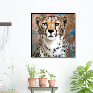 Leopard 30x30cm(Canvas) full round drill diamond painting