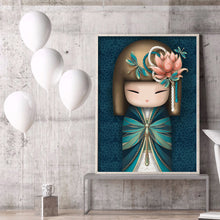 Load image into Gallery viewer, Kokeshi Doll 30x40cm(Canvas) full round drill diamond painting
