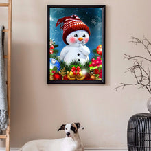 Load image into Gallery viewer, Red Cheeks Snowman 30x40cm(Canvas) full round drill diamond painting
