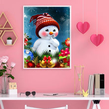 Load image into Gallery viewer, Red Cheeks Snowman 30x40cm(Canvas) full round drill diamond painting
