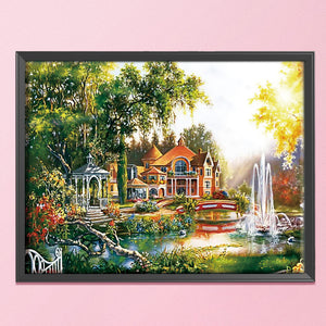 Landscape 14CT Counted Cross Stitch Kit 50x40cm(canvas)