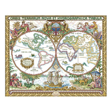 Load image into Gallery viewer, World Map 11CT Stamped Cross Stitch Kit 56x46cm(canvas)
