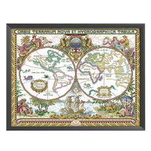 Load image into Gallery viewer, World Map 11CT Stamped Cross Stitch Kit 56x46cm(canvas)
