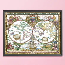 Load image into Gallery viewer, World Map 11CT Stamped Cross Stitch Kit 56x46cm(canvas)
