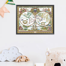 Load image into Gallery viewer, World Map 11CT Stamped Cross Stitch Kit 56x46cm(canvas)
