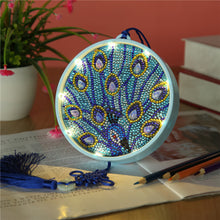 Load image into Gallery viewer, DIY Diamond Painting LED Hanging Light Ornaments Lamp (AA061 Peacock)
