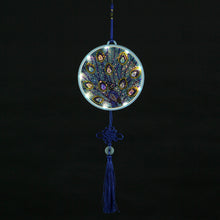 Load image into Gallery viewer, DIY Diamond Painting LED Hanging Light Ornaments Lamp (AA061 Peacock)
