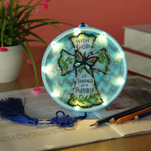 Load image into Gallery viewer, DIY Diamond Painting LED Hanging Light Ornaments Lamp (AA065 Cross)
