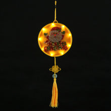 Load image into Gallery viewer, DIY Diamond Painting LED Hanging Light Ornaments Lamp (AA067 Santa Claus)
