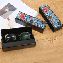 Load image into Gallery viewer, DIY Leather Diamond Painting Glasses Storage Case Mosaic Kit (Q32 Flower)
