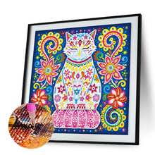 Load image into Gallery viewer, Luminous Cat 30x30cm(canvas) partial special shaped drill diamond painting
