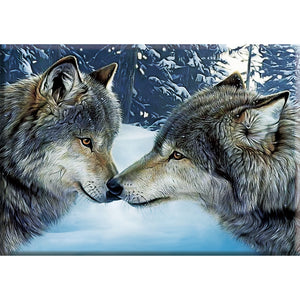 Wolf 14CT Counted Cross Stitch Kit 30x40cm(canvas)