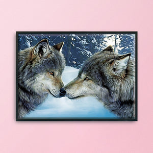 Wolf 14CT Counted Cross Stitch Kit 30x40cm(canvas)