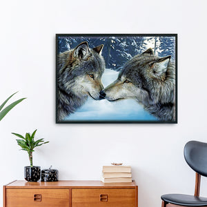 Wolf 14CT Counted Cross Stitch Kit 30x40cm(canvas)