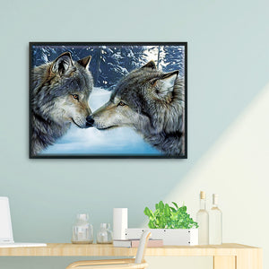 Wolf 14CT Counted Cross Stitch Kit 30x40cm(canvas)