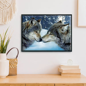 Wolf 14CT Counted Cross Stitch Kit 30x40cm(canvas)