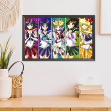 Load image into Gallery viewer, Sailor Moon 11CT Stamped Cross Stitch Kit 96x56cm(canvas)
