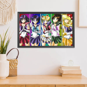 Sailor Moon 11CT Stamped Cross Stitch Kit 96x56cm(canvas)