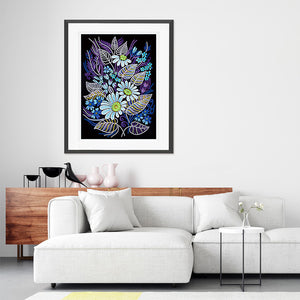 Luminous Flower 30x40cm(canvas) partial special shaped drill diamond painting