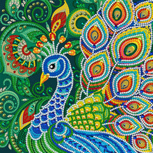 Load image into Gallery viewer, Luminous Peafowl 30x30cm(canvas) partial special shaped drill diamond painting
