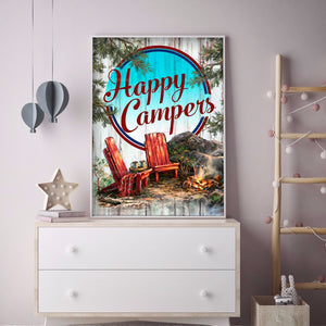 Happy Camping 30x40cm(canvas) full square drill diamond painting