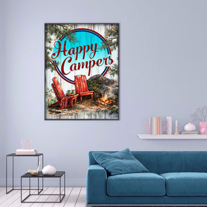 Happy Camping 30x40cm(canvas) full square drill diamond painting