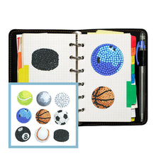 Load image into Gallery viewer, 9pcs Stickers DIY Round Drill Diamond Painting Sports Ball Rhinestone Kit
