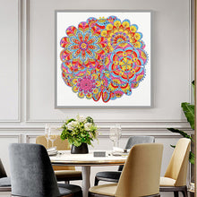 Load image into Gallery viewer, Color Mandala 30x30cm(canvas) beautiful special shaped drill diamond painting
