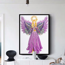 Load image into Gallery viewer, Purple Angel 30x40cm(canvas) beautiful special shaped drill diamond painting
