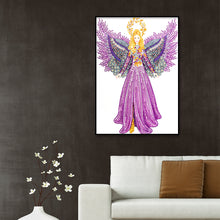 Load image into Gallery viewer, Purple Angel 30x40cm(canvas) beautiful special shaped drill diamond painting
