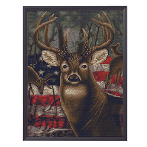 Deer 11CT Stamped Cross Stitch Kit 46x36cm(canvas)