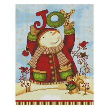 Load image into Gallery viewer, Toy &amp; Snowman 11CT Stamped Cross Stitch Kit 50x40cm(canvas)
