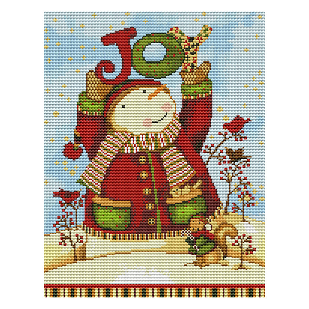 Toy & Snowman 11CT Stamped Cross Stitch Kit 50x40cm(canvas)